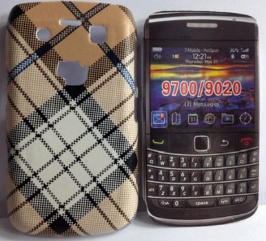 Blackberry 9700 9780 Bold Plaid Hard hoesje Serie bruin, Nie - 1