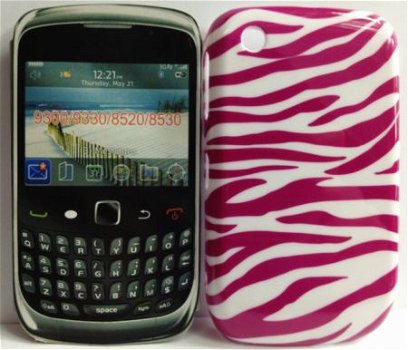 Blackberry Curve 8520 9300 Zebra Hard hoesje pink, Nieuw, €6 - 1