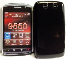 Gel silicone hoesje BlackBerry 9520 9550 Storm2 zwart, Nieuw