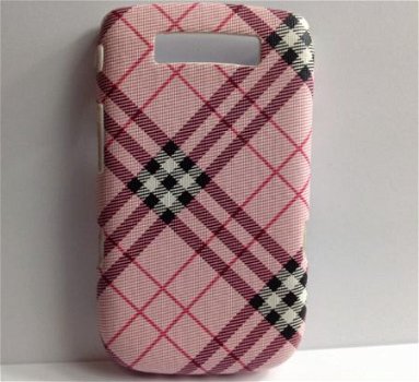 Blackberry Torch 9810 9800 Plaid Hard Serie hoesje pink, Nie - 1