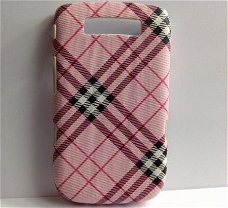 Blackberry Torch 9810 9800 Plaid Hard Serie hoesje pink, Nie