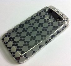 Argyle TPU Silicone hoesjes Blackberry 9860 Torch wit, Nieuw