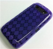Argyle TPU Silicone hoesjes Blackberry 9860 Torch Paars, Nie