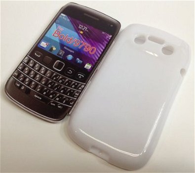 Gel Silicone hoesje Black Blackberry Bold 9790 wit, Nieuw, € - 1