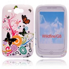 Butterflies Design Silicone hoesje HTC Wildfire, Nieuw, €6.9