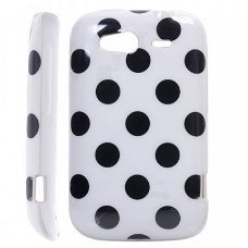 TPU Back Skin Protective Case Cover voor HTC Wildfire S wit,
