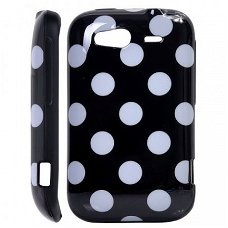 TPU Back Skin Protective Case Cover voor HTC Wildfire S zwar