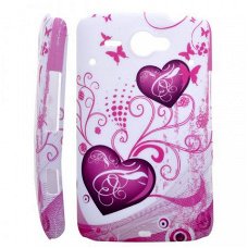 Flower Heart Hard Case Hoesje HTC ChaCha G16, Nieuw, €8.99