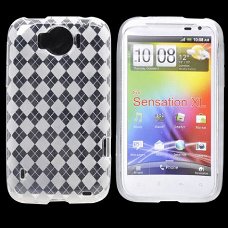 Argyle TPU Case Hoesje Transparant HTC Sensation XL, Nieuw,