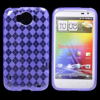 Argyle TPU Case Hoesje Paars HTC Sensation XL, Nieuw, €7.99 - 1