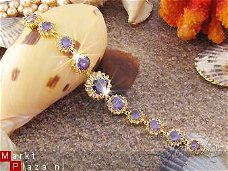 KUNDAN SET UIT INDIA DRIE DELIG IN AMETHYST KLEUR