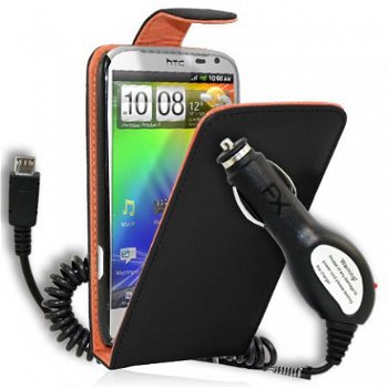 Faux Hoesje HTC Sensation XL + Autolader, Nieuw, €9.99 - 1