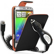 Faux Hoesje HTC Sensation XL + Autolader, Nieuw, €9.99