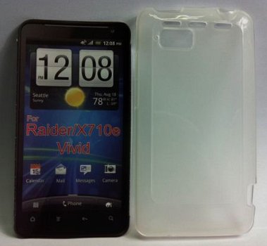 Silicone hoesje Transparant HTC Raider, Nieuw, €6.99 - 1