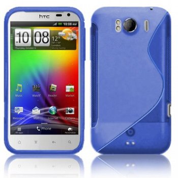Runnymede Silicone hoesje HTC Sensation XL blauw, Nieuw, €6. - 1