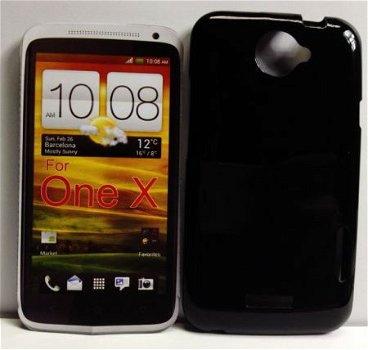 Gel Silicone hoesje Zwart HTC One X, Nieuw, €6.99 - 1