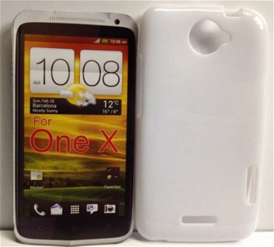 Gel Silicone hoesje Wit HTC One X, Nieuw, €6.99 - 1