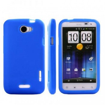 Simple Style Silicone Hoesje voor HTC One X blauw, Nieuw, €6 - 1