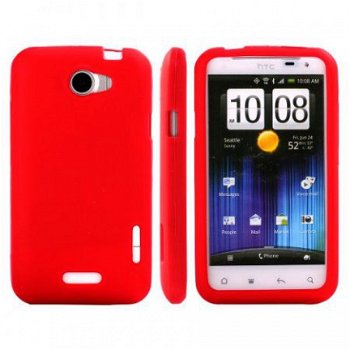 Simple Style Silicone Hoesje voor HTC One X rood, €6.99 - 1