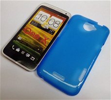 Gel Silicone hoesje blauw voor HTC One X, Nieuw, €6.99