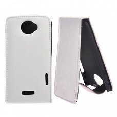 Leather Flip Case voor HTC One X wit, Nieuw, €12