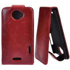 Leather Flip Case voor HTC One X rood, Nieuw, €12