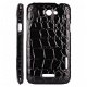 Crocodile Leather Coat Hard Case hoesje voor HTC One X zwart - 1 - Thumbnail
