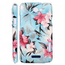 Colorful Flowers Hard hoesje voor HTC One X blauw, Nieuw, €9