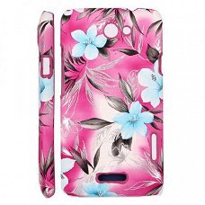 Colorful Flowers Hard hoesje voor HTC One X pink, Nieuw, €9.