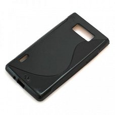 Comutter Silicone Hoesje voor LG P700 Optimus 7 Zwart, Nieuw