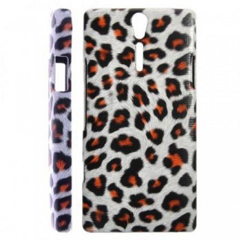 Leopard Pattern Hard Case Hoesje Orange Sony Ericsson Xperia - 1