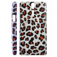 Leopard Pattern Hard Case Hoesje Orange Sony Ericsson Xperia