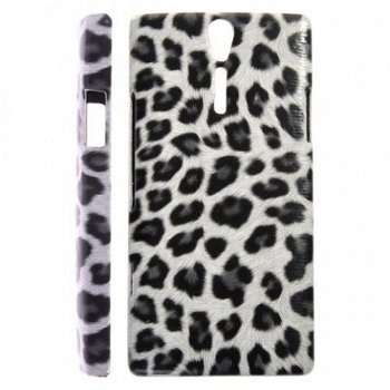 Leopard Pattern Hard Case Hoesje Zwart Sony Ericsson Xperia - 1