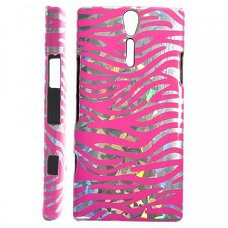 Zebra stripe Hard Case hoesje Sony Xperia S pink, Nieuw, €7.