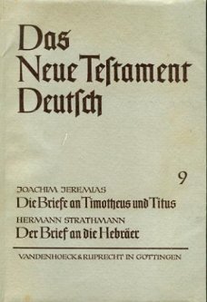 Jeremias, Joachim ea; Das Neue Testament Deutsch, 9