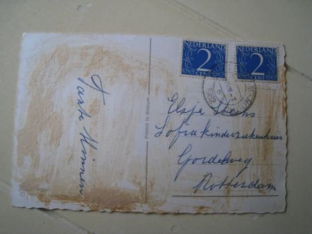 Kaart Donald Duck met bloemen - 1962 - nr. 1