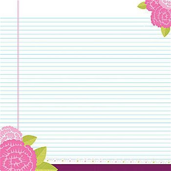 NIEUW glitter papier Cherry Limeade NR 9 Flower Journal DCWV - 1