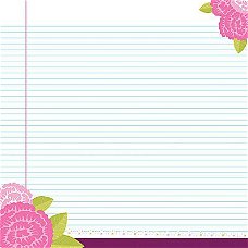 NIEUW glitter papier Cherry Limeade NR 9 Flower Journal DCWV