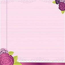 NIEUW glitter papier Cherry Limeade 14 Flower Journal 2 DCWV