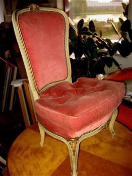 2 Chique dames-fauteuiltjes met veloursstoffering - 1