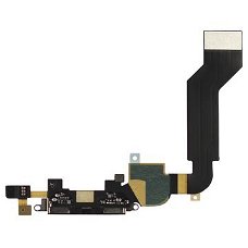 Apple iPhone 4S Systeem Connector Zwart met Flex Kabel, Nieu