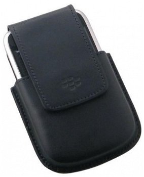 BlackBerry Leder Beschermtasje Swivel Holster Blauw (HDW-195 - 1