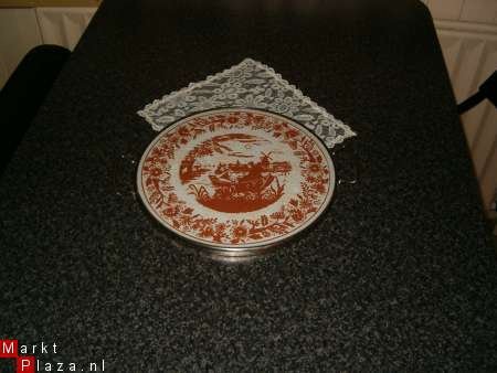 dienblad met glas en metalen rand - Afbeelding 2