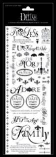 NIEUW 34 Rub On Transfers Peppercorn van Delish Designs