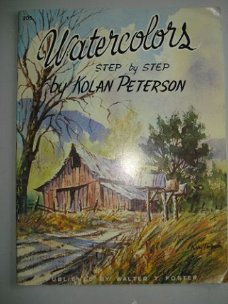 Watercolors step by step by Kolan Peterson  paperback 26 x34