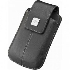 BlackBerry Leder Beschermtasje Zwart met Swivel (ACC-18960-2