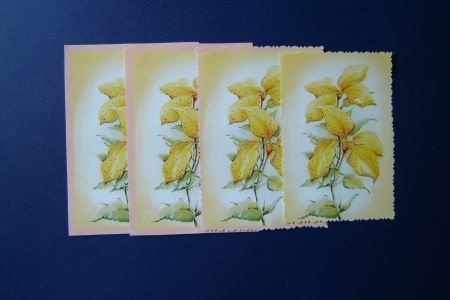 nr.141 3d knipplaatjes Gele bloemen - 1