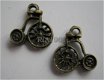 bedeltje/charm vervoer:fiets antiek brons - 16x15 mm - 1 - Thumbnail