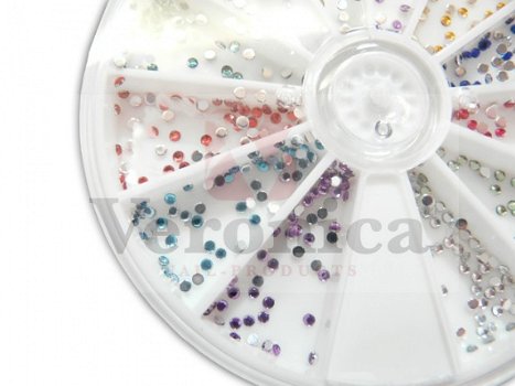 Carrousel nail art steentjes rond - 2