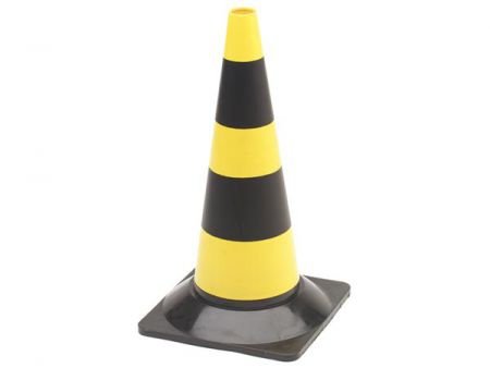 Verkeerskegel geel zwart pilon 50cm - 1